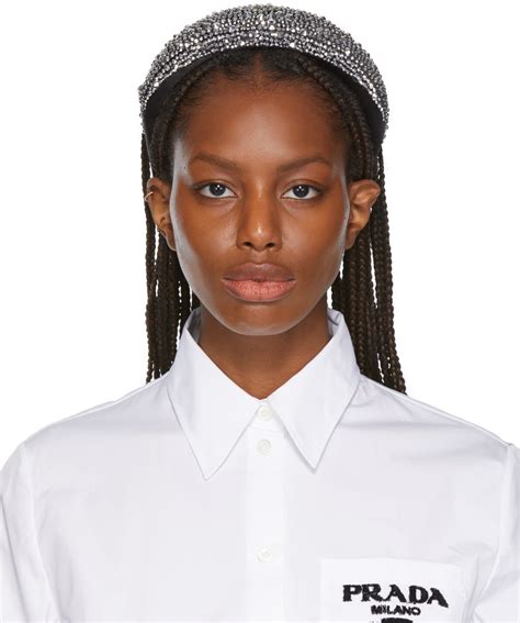 prada satin headband black|Black Satin headband .